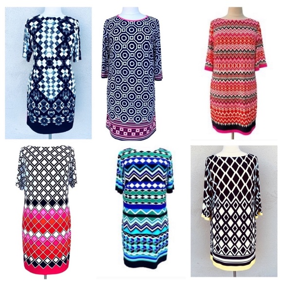 ELIZA J floral print dress navy blue faux wrap front trumpet skirt plus size 16W - Picture 16 of 16